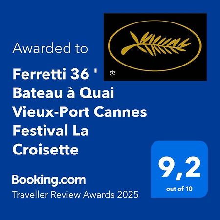 Ferretti 36 ' Bateau à Quai Vieux-Port Cannes Festival La Croisette Extérieur photo